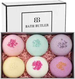 Bath Bombs for Women - Bath Bomb Gift Set of 6 with Moisturizing Shea Butter Self Care Relaxing Gift Ideas for Wife Girlfriend Mothers Day Fizzing Floating Bubble Bathbomb Spa kit