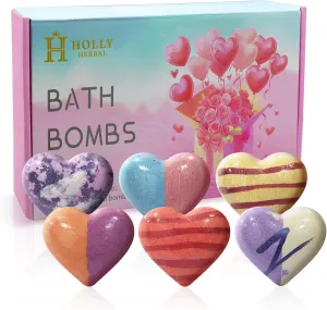 Bath Bombs for Women,4.2 oz XXL Bath Bomb Gift Set with Essential Oil, Handmade SPA Bubble Bath for Relaxing, Bath Gift Set for Women Her,Him, Girls, Wife, Mother,Pack of 6