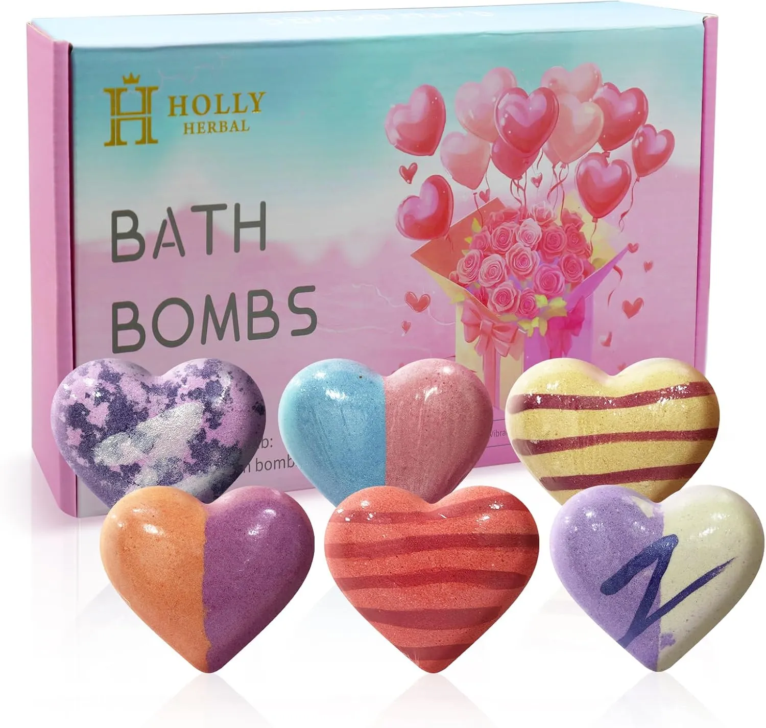 Bath Bombs for Women,4.2 oz XXL Bath Bomb Gift Set with Essential Oil, Handmade SPA Bubble Bath for Relaxing, Bath Gift Set for Women Her,Him, Girls, Wife, Mother,Pack of 6
