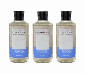 Bath & Body Works Men's Collection Clean Slate 3-in-1 Hair, Face & Body Wash 3 Pack Bundle - 10 fl oz / 295 mL each