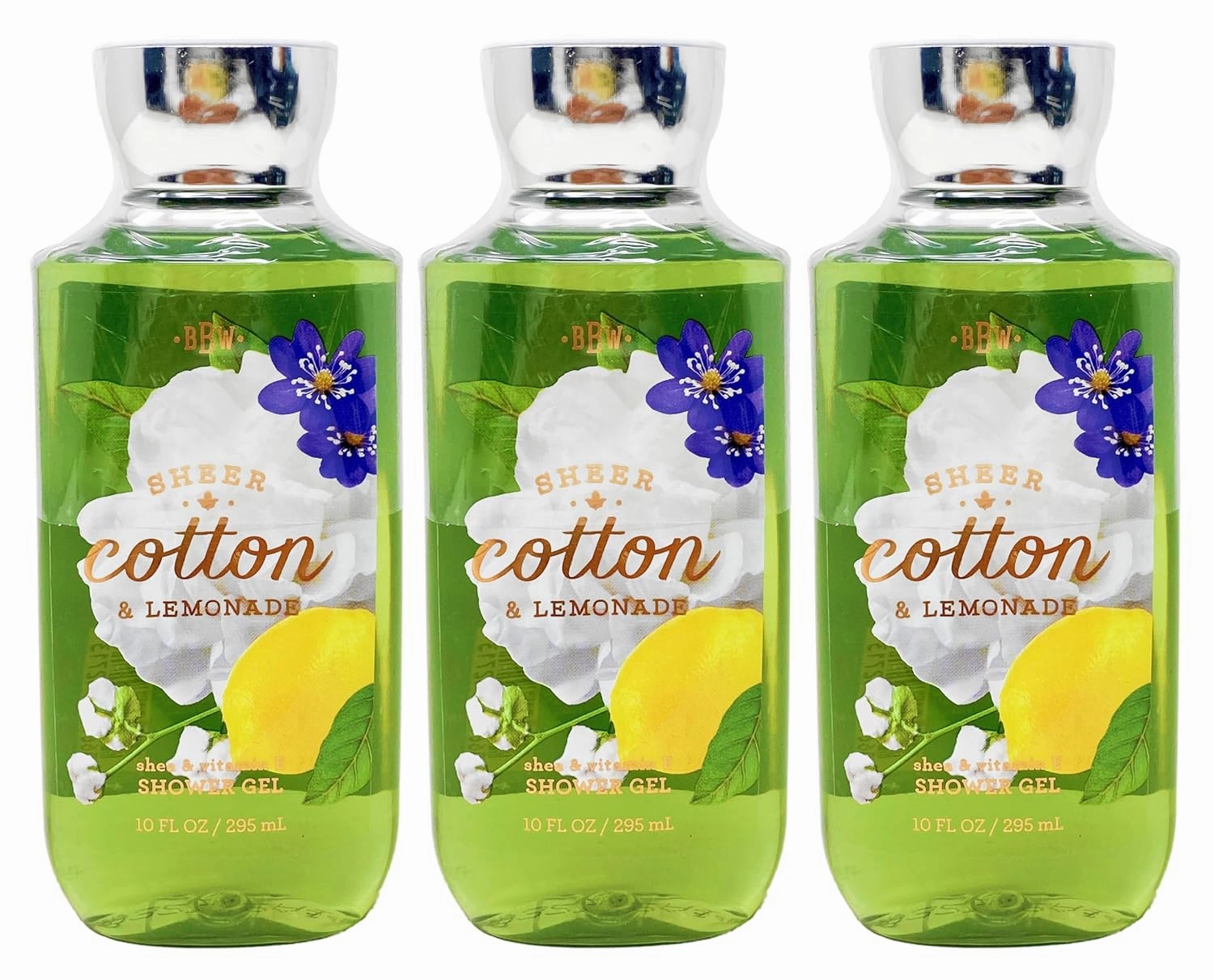 Bath & Body Works Sheer Cotton & Lemonade - 3 pack of Shower Gel