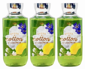 Bath & Body Works Sheer Cotton & Lemonade - 3 pack of Shower Gel