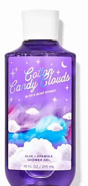 Bath & Body Works Signature Collection Shower Gel For Women 10 Fl Oz (Cotton Candy Clouds)