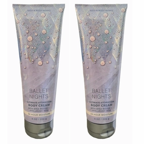 Bath & Body Works Ultra Shea Body Cream, 8oz Each, Pack of 2 (Ballet Nights)