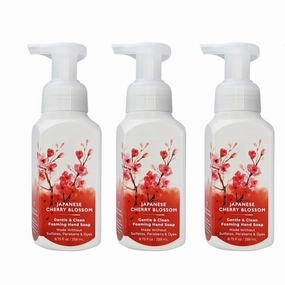 Bath and Body FRESH AND BRIGHT Hand Soaps - Set of 3 Gentle Foaming/Gel Soaps (Japanese Cherry Blossom)