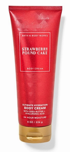 Bath and Body Strawberry Pound Cake Moisturizing Body Cream | 8 Oz