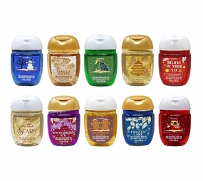 Bath and Body Work Christmas Edition Assorted Mini Hand Gel Bundle - Lot of 5
