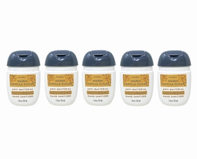 Bath and Body Work Warm Vanilla Sugar Mini Moisturizing Hand Gel Bundle - Lot of 5, Brown