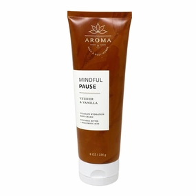 Bath and Body Works Body Care Aromatherapy Moisturizing Body Cream w/Essential Oils - 8 oz Many Scents (Vetiver Vanillat)
