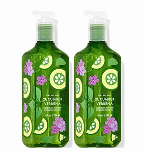 Bath and Body Works Cleansing Gel Hand Soap 8 Ounce 2-Pack (Cucumber Verbena)