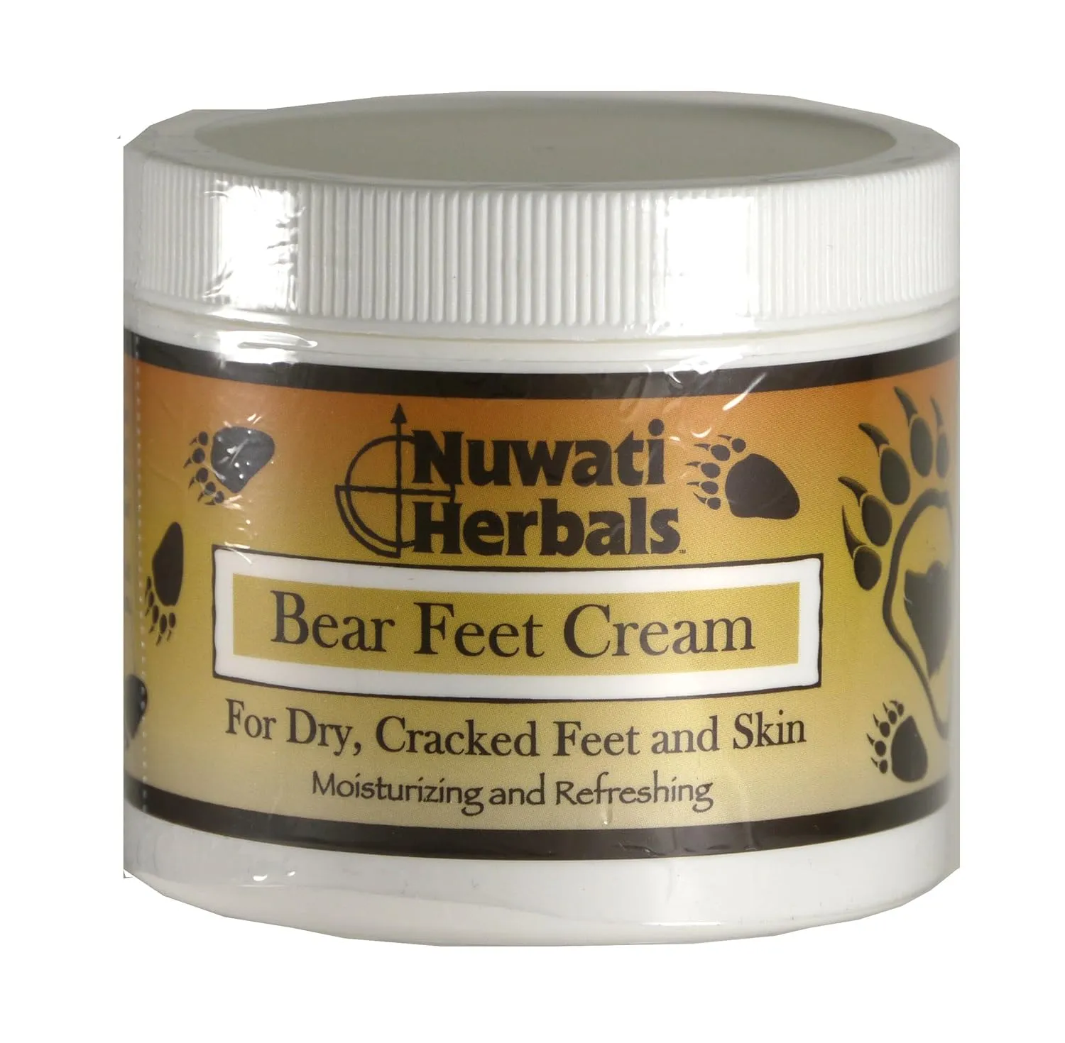 Bear Feet Cream - Herbal Moisturizer for Dry Cracked Feet and Skin, 4 ounces