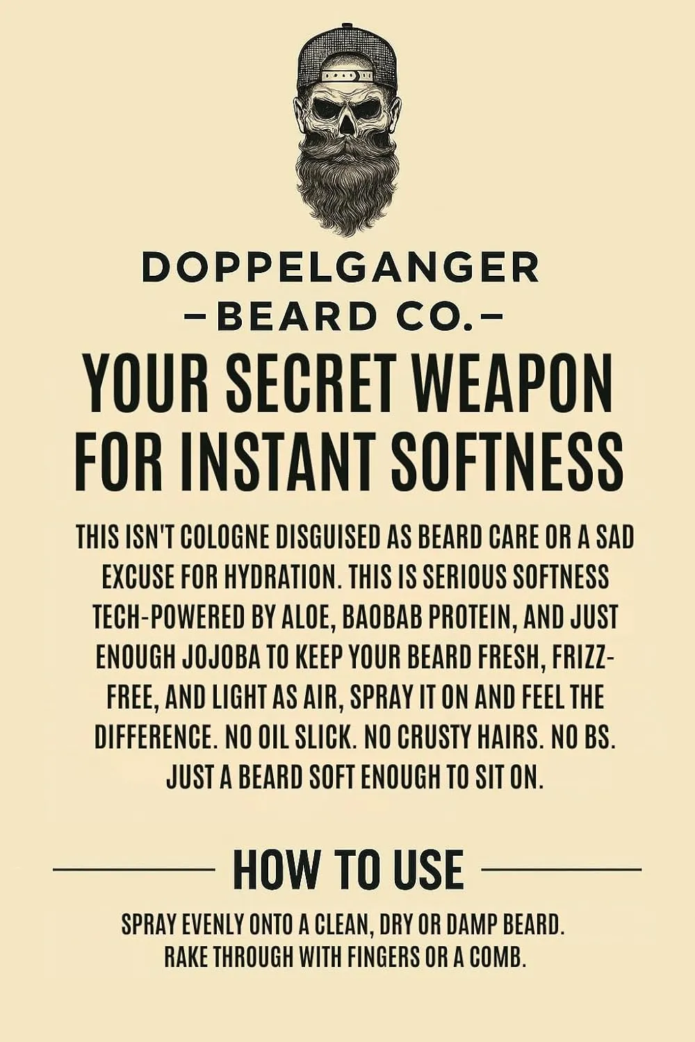 Beard Cologne Spray for Men – Leave-In Beard Conditioner Mist with Aloe, Jojoba & Baobab – Non-Greasy Beard Softener (2 oz, Morningwood)