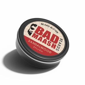 Beard Butter | Made in North America | 2oz Tin Infused with All-Natural Shea Butter Ingredients | Extra Conditioning & Soothing Beard Butter for All Beard Types & Lengths (Sandalwood)
