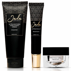 Beauty Hand Cream Set – 3-in-1 Hand Care Kit with Cuticle Salve, Ultra-Hydrating Cream for Hands and Body, Protein Nail Rescue for Nail Strengthening and Conditioning