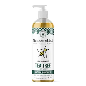 Beessential Tea Tree Natural Body Wash, Ultra Moisturizing with Aloe & Honey, 16 fl oz