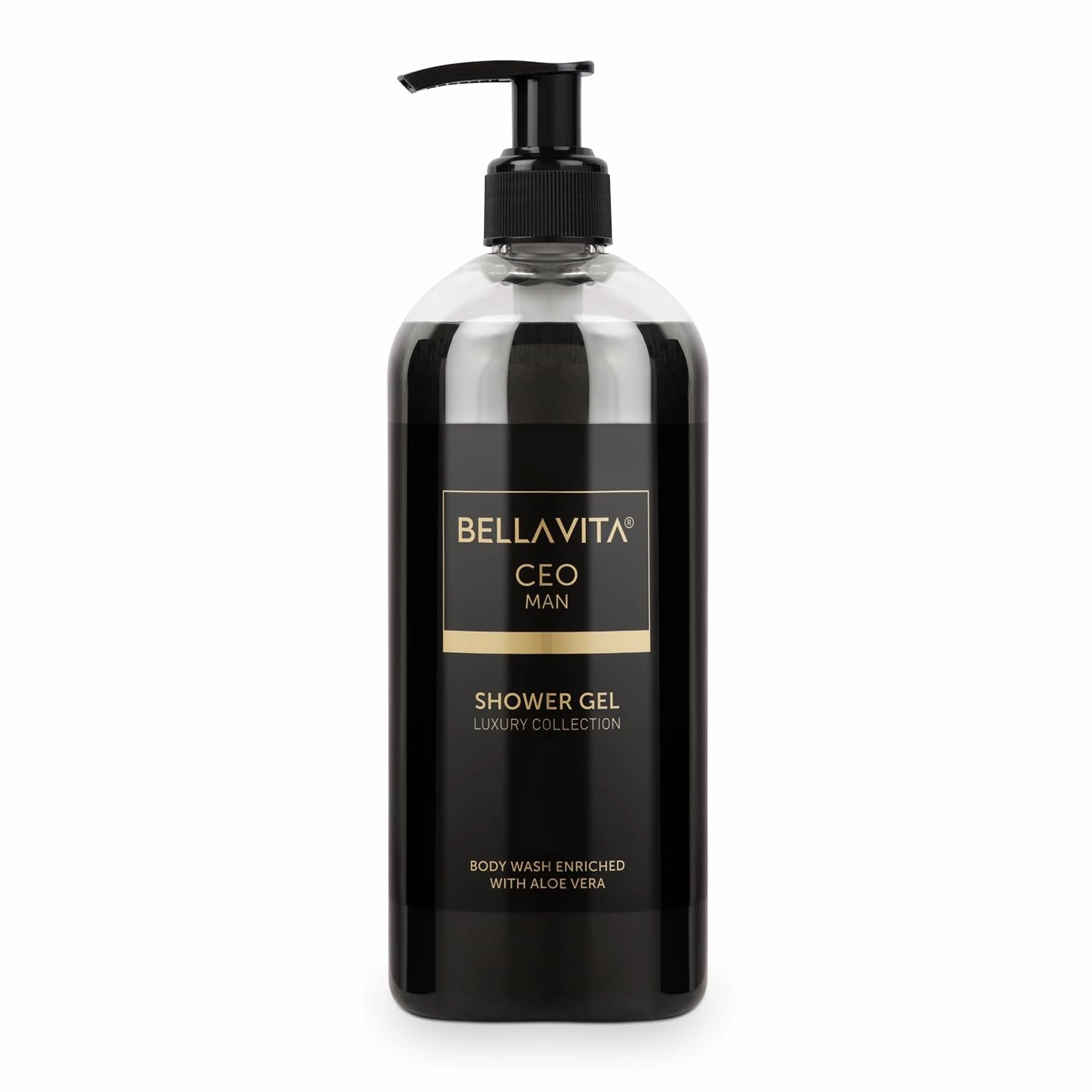 Bel'la Vita Luxury CEO MAN Body Wash Refreshing Shower Gel for Deep Cleansing, Hydrating & Moisturising Skin with Aloe Vera & Charcoal Powder 500 Ml