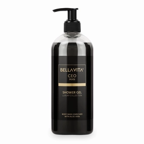 Bel'la Vita Luxury CEO MAN Body Wash Refreshing Shower Gel for Deep Cleansing, Hydrating & Moisturising Skin with Aloe Vera & Charcoal Powder 500 Ml