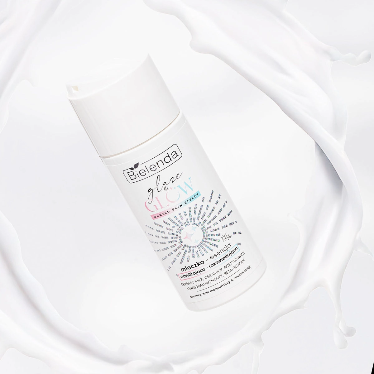 Bielenda Glaze & Glow Moisturizing Brightening Essence Milk Glazed Skin Effect