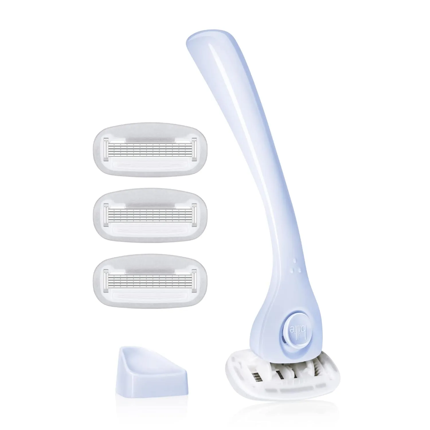 Billie Razors for Women Shave Kit – Women’s Razor   4 x 5-Blade Razor Refills   Magnetic Holder – Cool Blue & Whipped Shave Cream - Lavender & Bergamot Scent - 6.5 fl oz