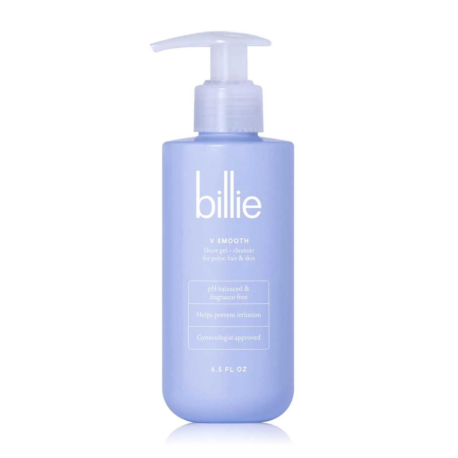 Billie Women’s Razor Refill Blades 5-Blade Cartridges - 8 count & V Smooth - Shave Gel   Cleanser for Pubic Hair & Skin - pH-Balanced - Fragrance-Free