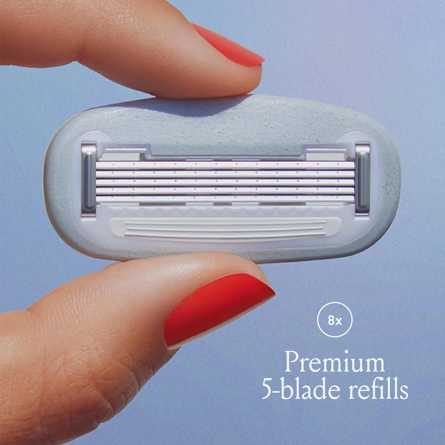 Billie Women’s Razor Refill Blades 5-Blade Cartridges - 8 count & V Smooth - Shave Gel   Cleanser for Pubic Hair & Skin - pH-Balanced - Fragrance-Free