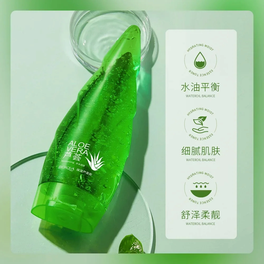 BIOAQUA 120g Aloe Vera Gel Smooth Moisturizing Whitening Day Cream Sunburn Repair Anti Wrinkle Anti Aging Face Cream