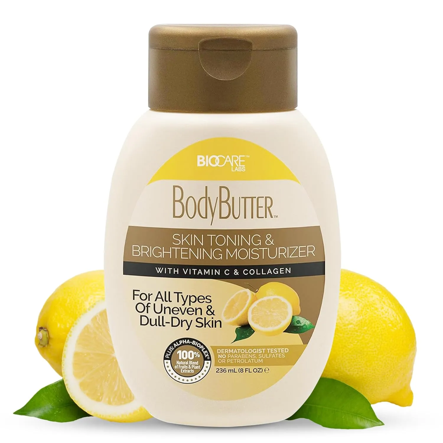 Biocare Labs Moisturizing Body Butter - Body Cream With Vitamin C & Collagen - Instantly Penetrates and Deeply Renews Skin - Lotion Designed For Uneven Skin Tones