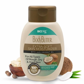 Biocare Labs Moisturizing Body Butter - Body Cream With 100% Coconut Oil - Instantly Penetrates and Deeply Renews Skin - Lotion Designed For Softer Healthier Skin