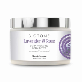 BIOTONE Ultra-Hydrating Body Butter with Shea Butter, Sesame, and Avocado Oils, Inspired by Nature, Infused with Botanicals and Deep Moisturizing Ingredients, 7.5 Ounce