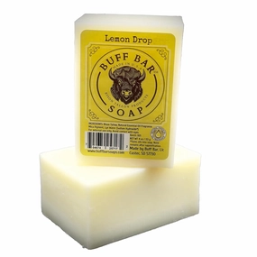 Bison Tallow Buff Soap Bar, Lemon Drop, (2 pack) - Scents of Lemon, Orange, & Lemongrass - Cleans, Moisturizes, Soothes, Hydrates - No Dyes, Chemicals, or Preservatives