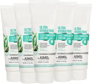 BK Ul.tr.a H.yd.ra.tin.g Face Emulsion Cream with Coconut Water Aloe Vera & Green Tea Provides Long Lasting Nourishment | Fresh & Radiant Look, Reduces Blemishes & Dark Spots(Pack of 5-60G Each)