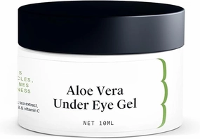 BK Aloe Vera Under Eye Gel For Dark Circles, Fine Lines & Puffiness (10 ML) | Infused With Coffee Oil, Black Tea, Organic Chamomile & Vitamin C | All Skin Types | All-Natural, Vegan & Cruelty-Free