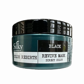 Black Revive Mask - Color Depositing Hair Mask - Semi-Permanent Hair Color Mask with Hydrating & Restoring Dry Hair - 250ml/8.45oz