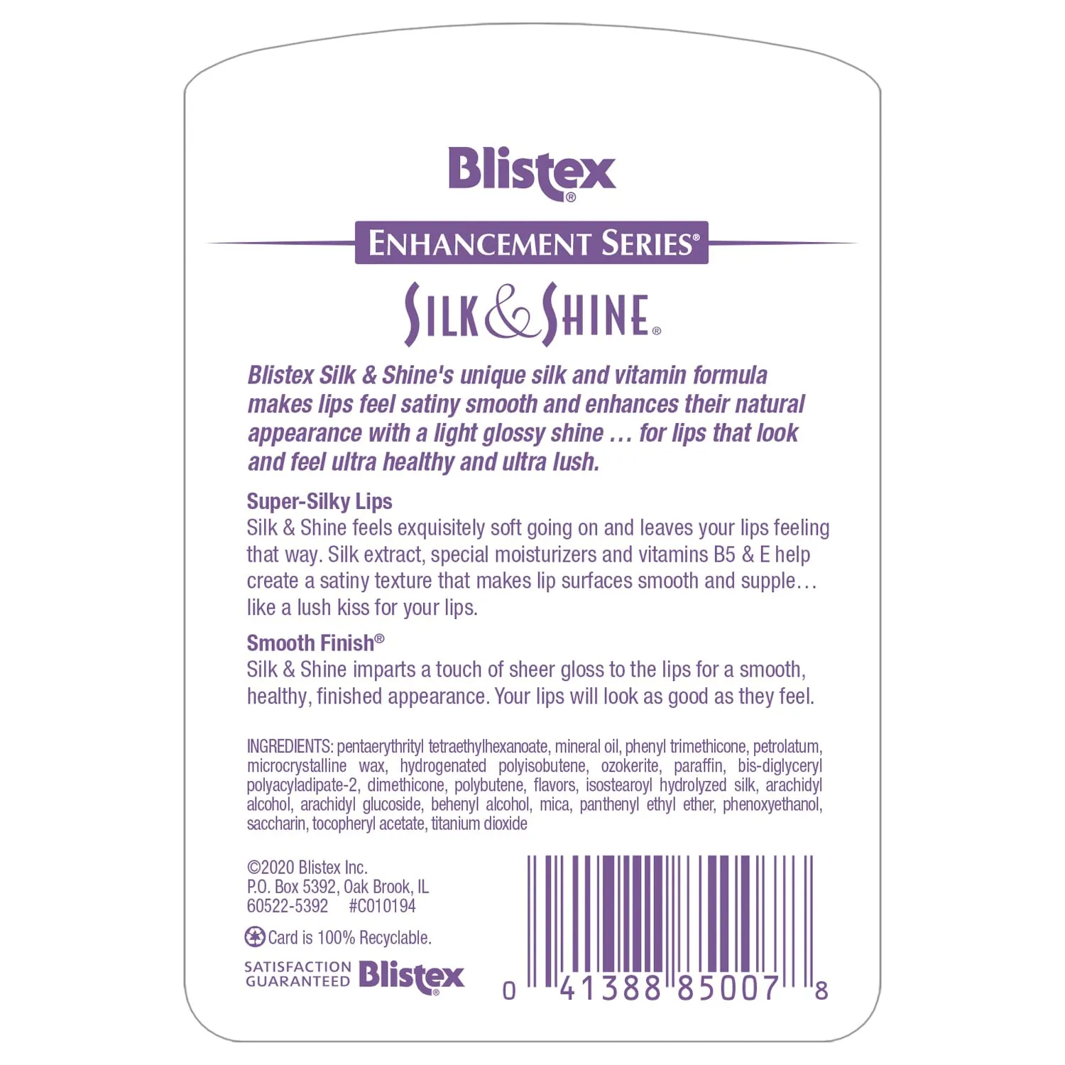 Blistex Silk & Shine Lip Balm 0.13 Oz (Pack of 12)