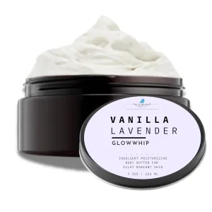 Bluebyrd Soap Co. Lavender Vanilla Body Butter Cream | Whipped Lotion for Sensitive Dry Skin, Hands, Body & Feet | Coconut Oil, Aloe, Vitamin E (LAVENDER)
