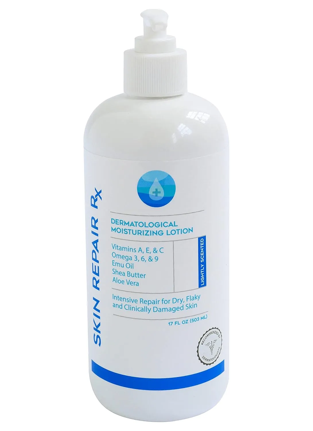 Body Lotion - Face Moisturizer for Women, Men - Emu Oil, Shea Butter, Aloe Vera, Omega 3 6 9, Hand Cream, Eczema, Stretch Marks, Wrinkles, Anti-Aging, Firming (17 Fl Oz Pump Bottle)