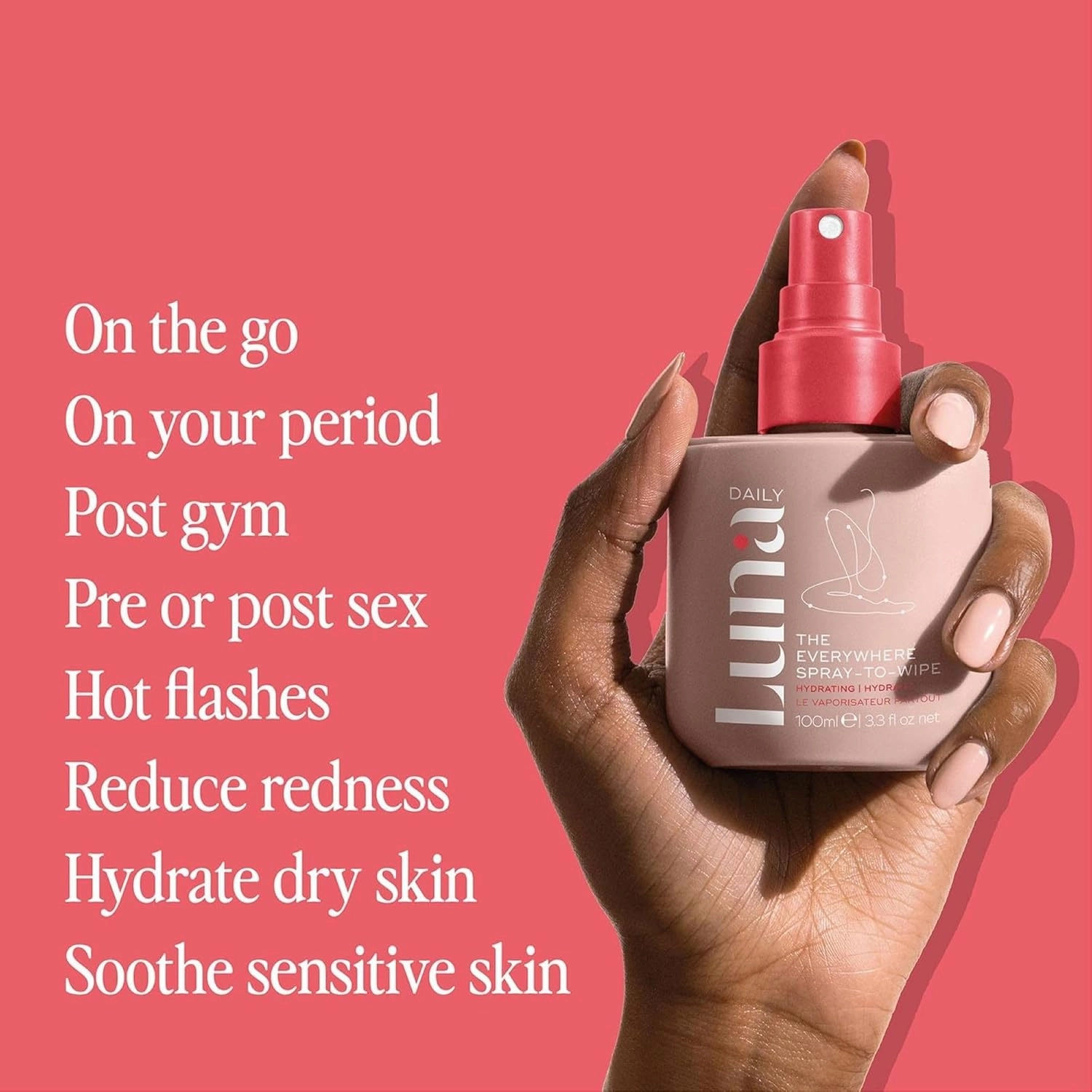 Body Cleansing Spray | Hydrating Feminine & Body Mist with Soft Cotton Scent | pH-Balanced, Gentle & Moisturizing | For Intimate Care, Underarms & Travel Freshness, 100ml