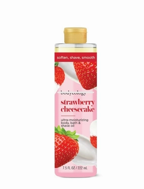 Bodycolo~gy Strawberry Cheesecake Ultra-Moisturizing Body Oil, Bath and Shave Oil, 7.5 fl oz