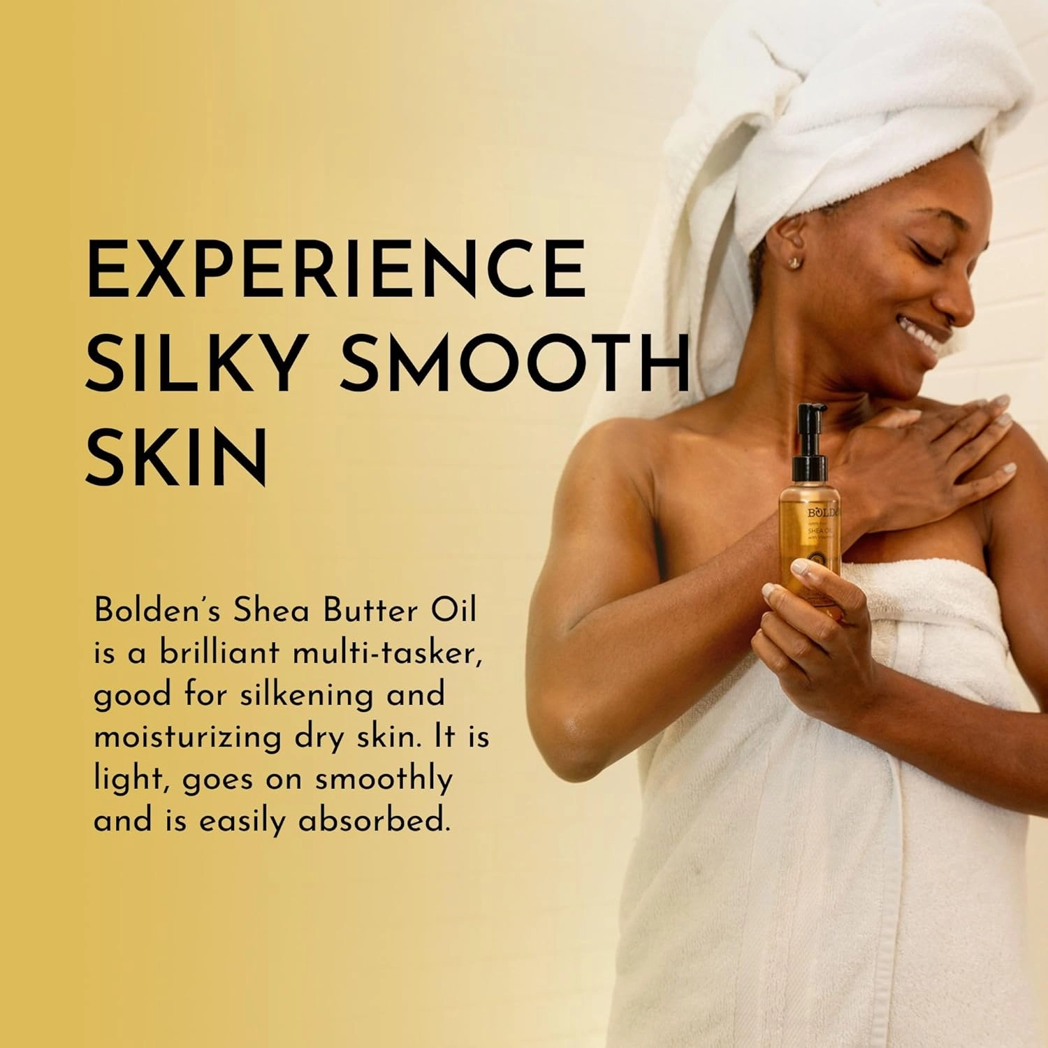 BOLDEN SHEA OIL with Vitamin E | 100% Natural | Unparalleled Moisture & Radiance for Skin & Hair | Sweet Vanilla Scented | 3.4 fl oz