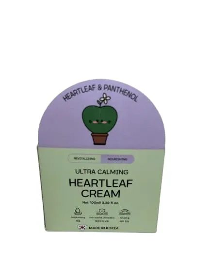 BONNY HILL Ultra Calming Heartleaf Cream, 3.38 fl.oz. (Heartleaf & Panthenol) Korean Skin Care