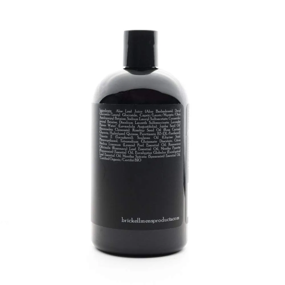 Brickell Men's Rapid Wash, Natural and Organic 3 in 1 Body Wash Gel for Men, 16 Ounce, Fresh Mint Scent