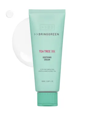 BRING GREEN Tea Tree Cica Soothing Cream Plus 100ml Korean Skin care, calming and soothing, moisturizer for skin, facial cream, trouble care, Blackhead Removing Pore care (Pack of 1)