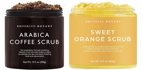 Brooklyn Botany Arabica Coffee Body Scrub & Sweet Orange Body Scrub - Exfoliating Body Scrub – Anti Cellulite Scrub Helps Fight Stretch Marks, Cellulite, Veins and Eczema – Gift for Women - 10 oz