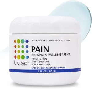 Bruizex Arnica Montana for Discomfort, Bruising & Swelling Lymphatic Massage Cream with Aloe Vera & Tea Tree Oil, Fibrosis Treatment, BBL, 360 Lipo, Tummy Tuck, Liposuction Post Surgery Recovery, 3oz