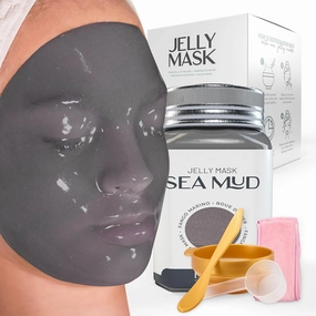 BRÜUN Jelly Mask Jar Sea Mud Peel-Off Face Care Rubber Mask | 23 fl oz Skin Care Moisturizing Gel Mask Jar Spa Set
