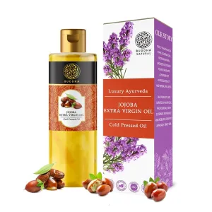 Buddha Natural Jojoba Oil - Cold Pressed Extra Virgin Oil | For Long Hair, Moisturizing Skin - Chemical Free - 150 Ml