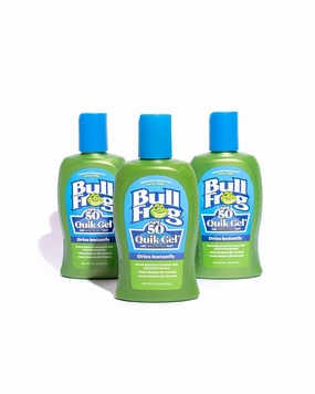 Bullfrog Quik Gel Sunscreen SPF 50 | Oxybenzone & Octinoxate Free | Broad Spectrum Moisturizing UVA/UVB, 5oz, 3 pack…