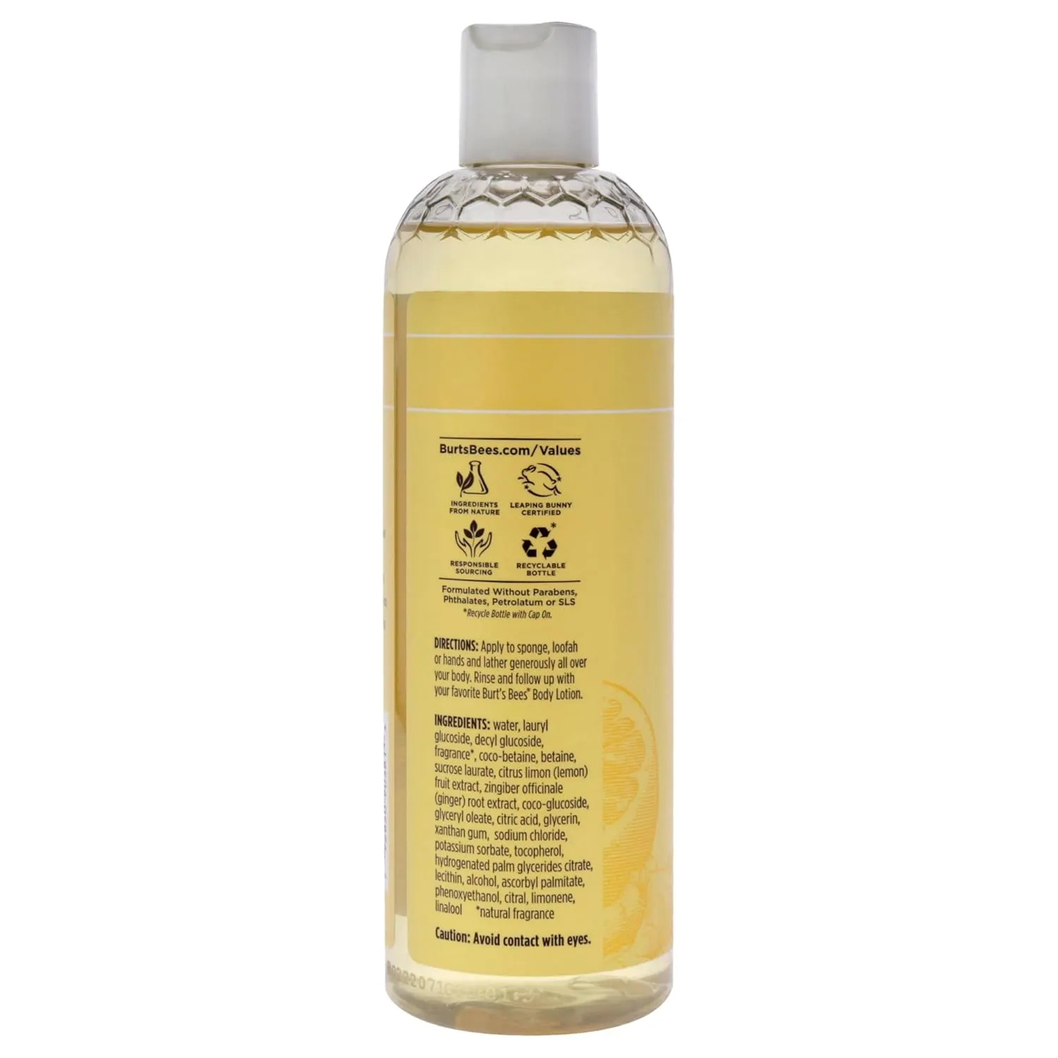Burt's Bees Extra Energizing Citrus and Ginger Body Wash - 12 Ounce Bottle
