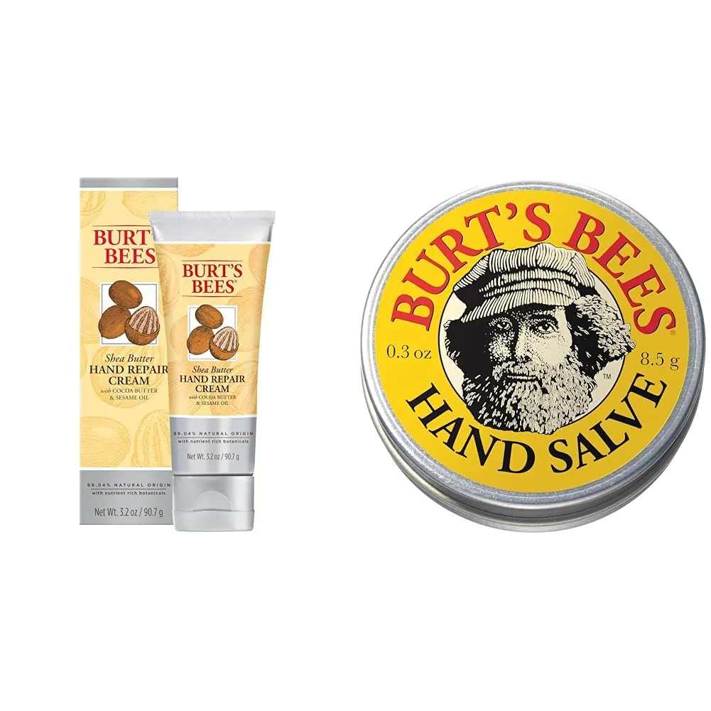 Burt's Bees Shea Butter Hand Repair Cream, 3.2 Oz & Stocking Stuffers, Hand Salve Christmas Gifts With Botanical Oils and Beeswax