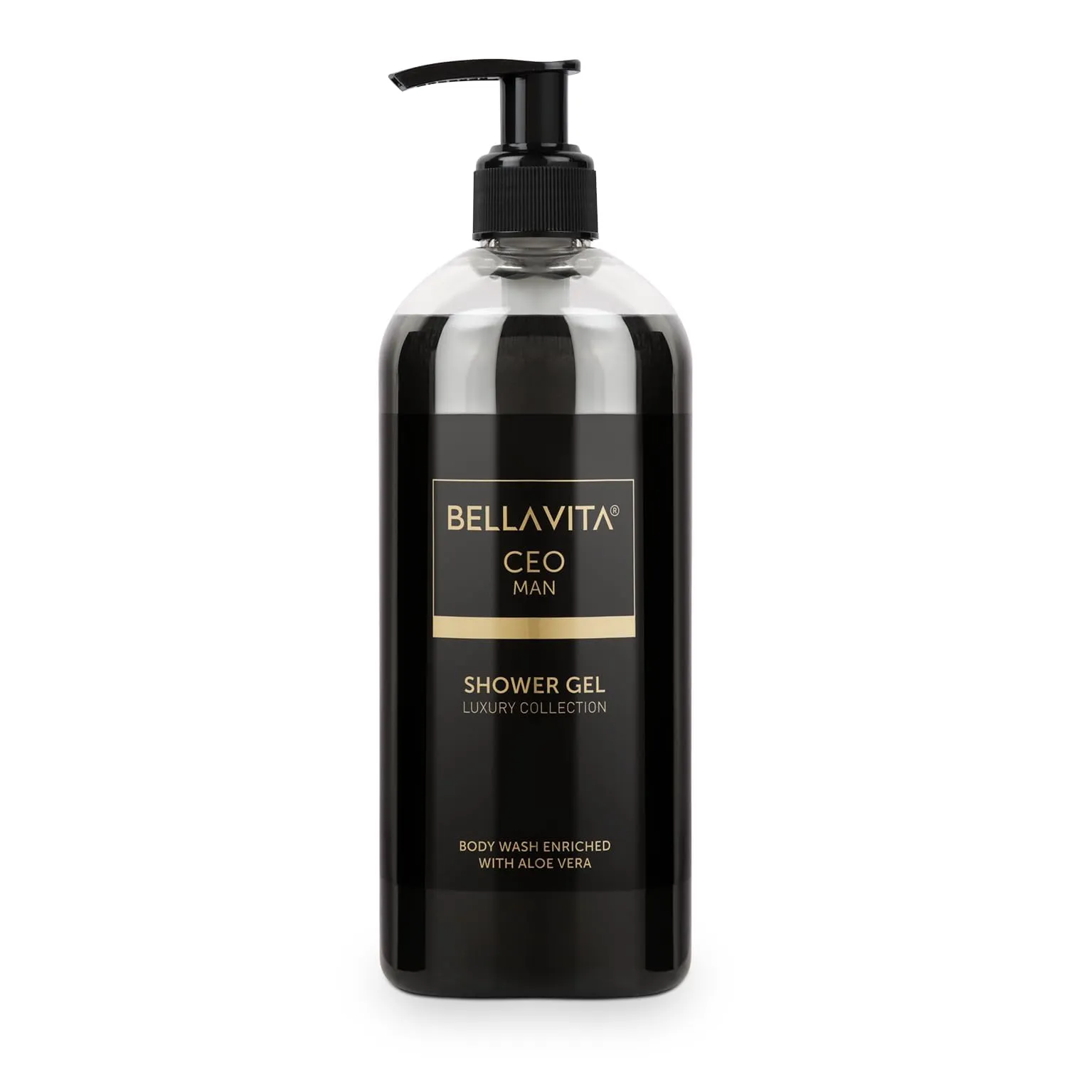BVita Luxury CEO MAN Body Wash Refreshing Shower Gel for Deep Cleansing, Hydrating & Moisturising Skin with Aloe Vera & Charcoal Powder 500 Ml